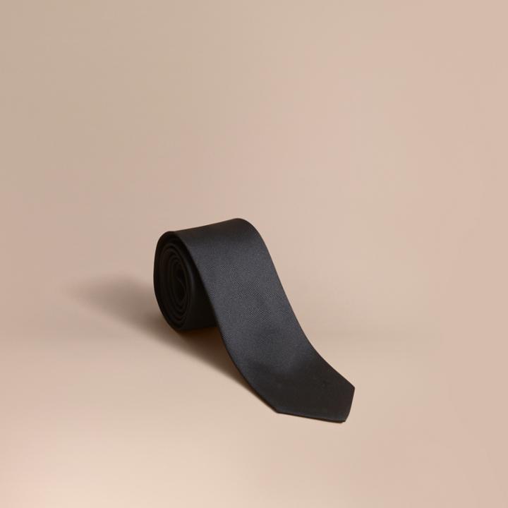 Burberry Burberry Slim Cut Silk Twill Tie, Black