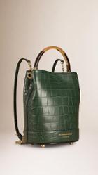Burberry The Bucket Backpack In Alligator