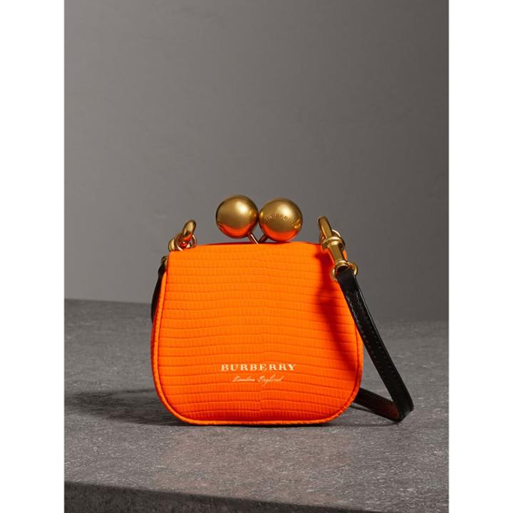 Burberry Burberry Mini Lizard Frame Clutch Bag
