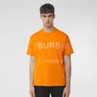Burberry Burberry Horseferry Print Cotton Oversized T-shirt, Size: M, Orange