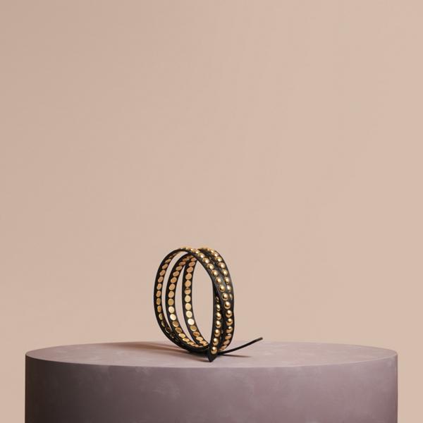 Burberry Riveted Leather Double-wrap Belt