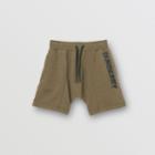 Burberry Burberry Childrens Logo Detail Cotton Drawcord Shorts, Size: 14y, Green