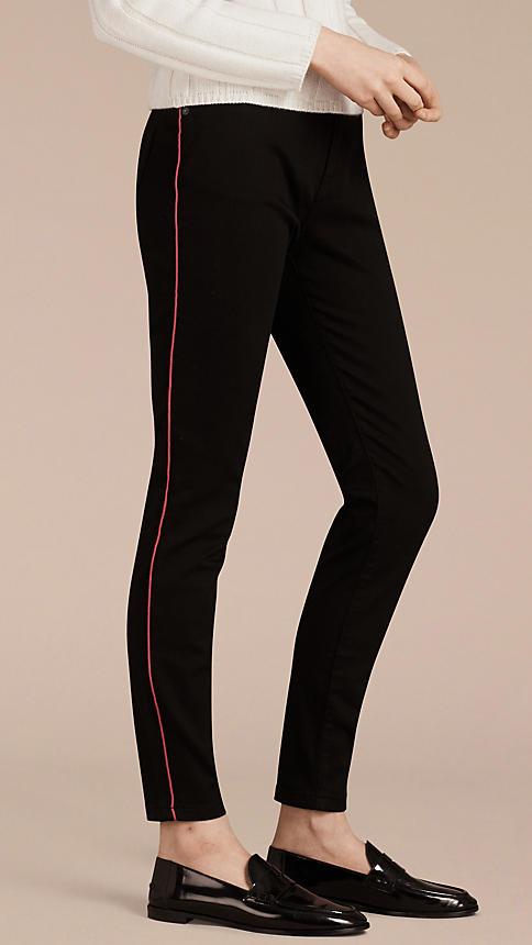 Burberry Skinny Fit Stretch Jeans With Piping Detail
