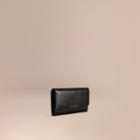 Burberry Burberry Patent London Leather Continental Wallet, Black