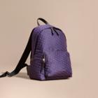 Burberry Leather Trim Tile Jacquard Backpack