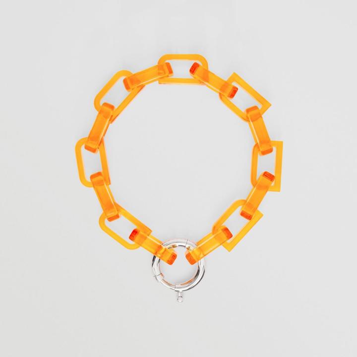 Burberry Burberry Palladium-plated Clasp Chain-link Necklace