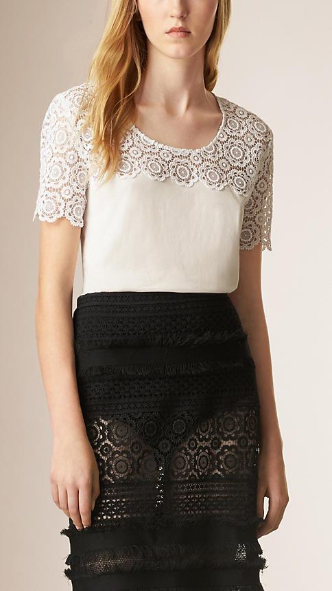 Burberry Prorsum Macram Lace Top