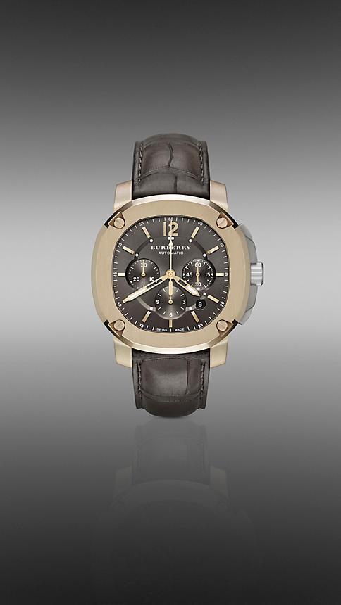 Burberry The Britain Limited Edition 18k Gold Bby2001 47mm Automatic