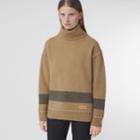 Burberry Burberry Stripe Detail Wool Cashmere Roll-neck Sweater
