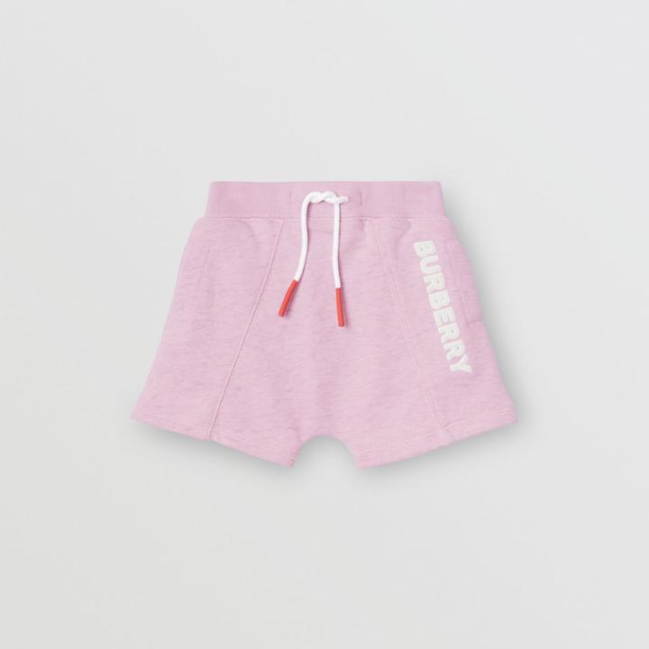 Burberry Burberry Childrens Logo Detail Cotton Drawcord Shorts, Size: 18m, Pink