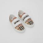 Burberry Burberry Childrens Vintage Check Cotton And Leather Sneakers, Size: 27