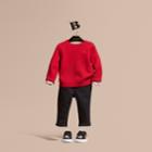 Burberry Burberry Check Detail Cashmere Sweater, Size: 12m, Red
