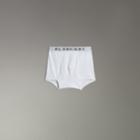 Burberry Burberry Stretch Cotton Boxer Shorts, Size: L, White