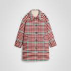 Burberry Burberry Childrens Reversible Check Wool And Cotton Car Coat, Size: 14y, Pink