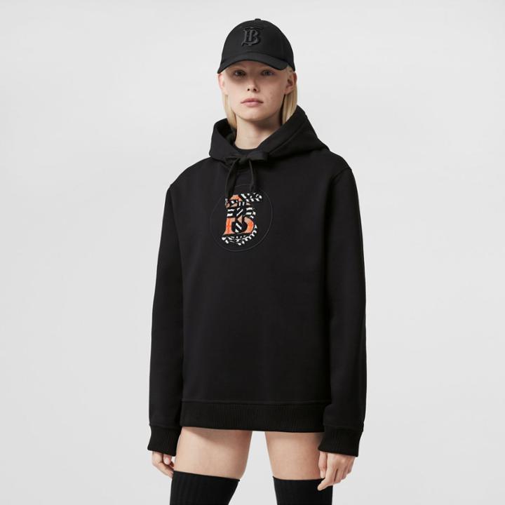 Burberry Burberry Monogram Motif Cotton Blend Oversized Hoodie, Size: Xs
