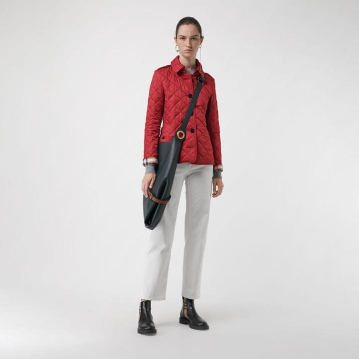 Burberry Burberry Diamond Quilted Jacket, Size: Xs, Red