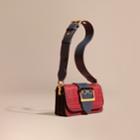 Burberry Burberry The Small Buckle Bag In Alligator And Leather, Red