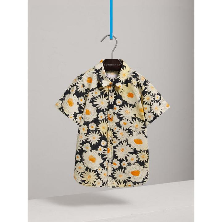 Burberry Burberry Short-sleeve Daisy Print Shirt, Size: 8y, Black
