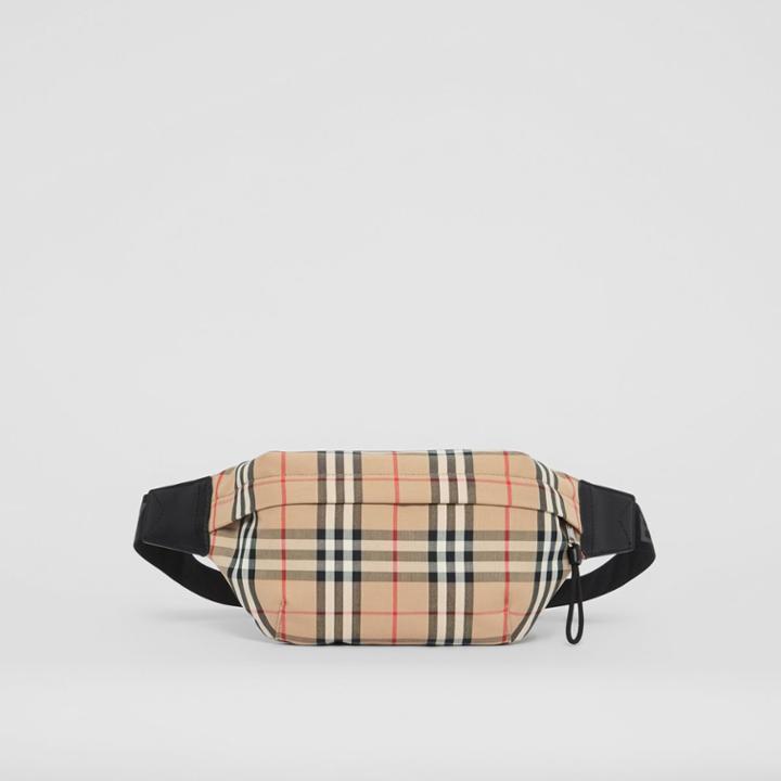 Burberry Burberry Medium Vintage Check Bonded Cotton Bum Bag, Yellow