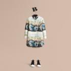 Burberry Burberry Reclining Figure: Bunched Print Shirt Dress, Size: 10y, Blue