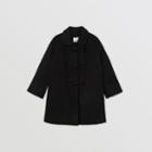 Burberry Burberry Childrens Embellished Melton Wool Swing Coat, Size: 12y, Black