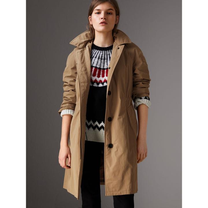 Burberry Burberry Detachable Hood Showerproof Car Coat, Size: 06