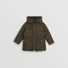 Burberry Burberry Childrens Diamond Quilted Hooded Jacket, Size: 14y, Green