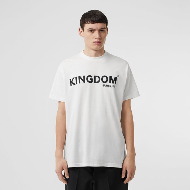 Burberry Burberry Kingdom Print Cotton T-shirt, White