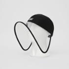 Burberry Burberry Transparent Detail Cotton Twill Bonnet Cap, Size: M, Black