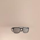 Burberry Burberry Top Bar Square Frame Sunglasses, Black