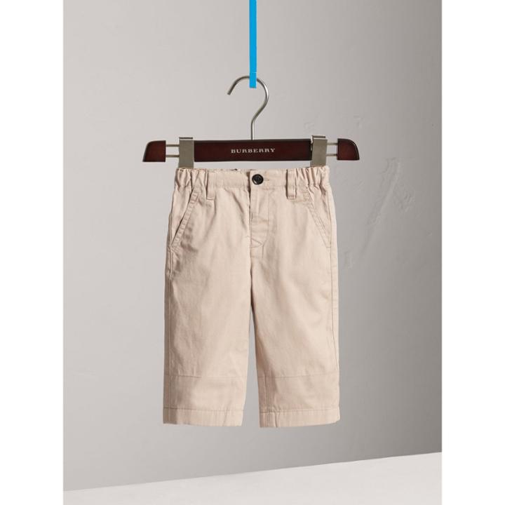 Burberry Burberry Cotton Twill Chinos, Size: 3y, Grey