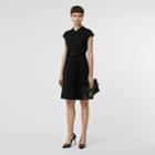 Burberry Burberry D-ring Detail Bonded Jersey Dress, Size: 02, Black