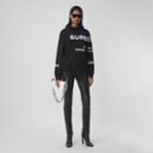 Burberry Burberry Horseferry Print Cotton Oversized Hoodie, Size: Xs, Black