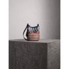 Burberry Burberry Trompe L'oeil Print Crossbody Bucket Bag, Black