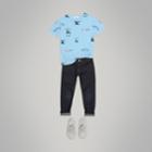 Burberry Burberry Archive Logo Print Jersey T-shirt, Size: 14y, Blue