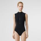 Burberry Burberry Crest Detail Swimsuit, Black