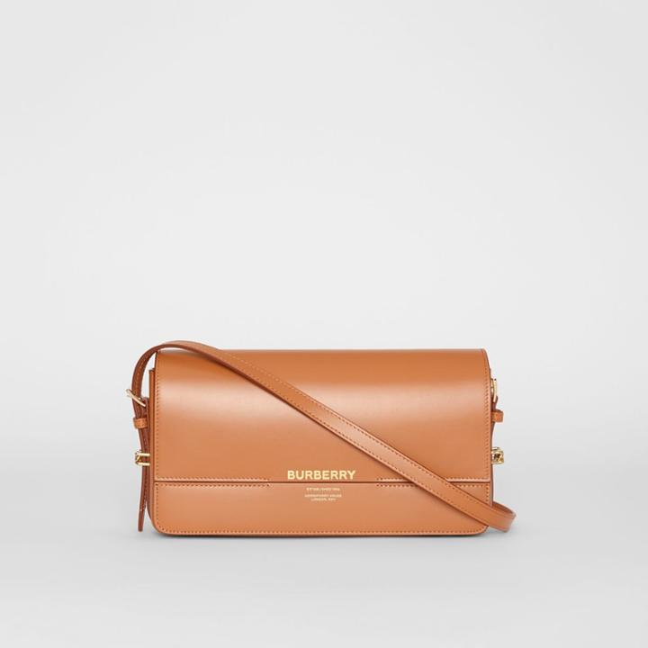 Burberry Burberry Mini Leather Grace Bag, Beige