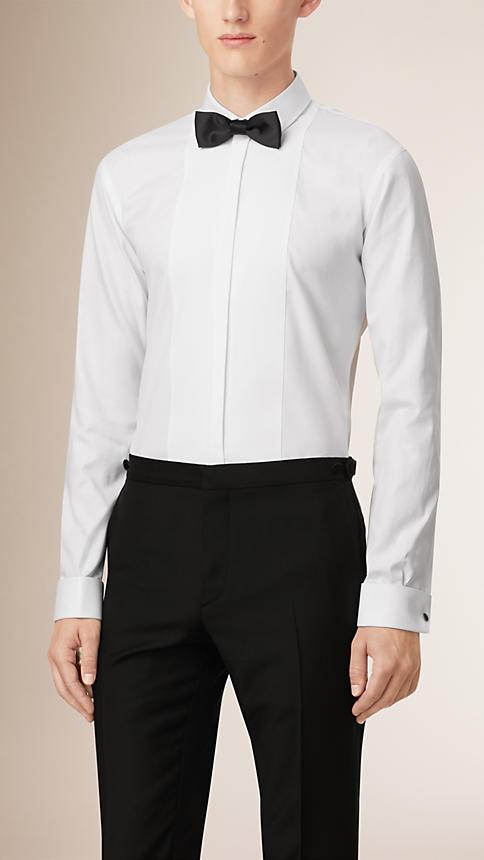 Burberry Modern Fit Bib Front Cotton Shirt