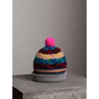 Burberry Burberry Pom-pom Fair Isle Cashmere Wool Beanie