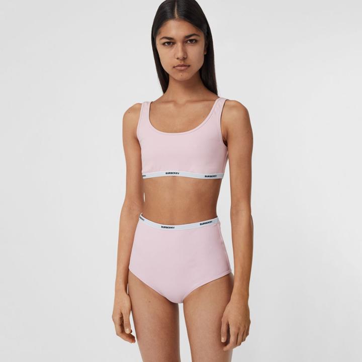 Burberry Burberry Logo Tape Bio-based Stretch Nylon Bikini