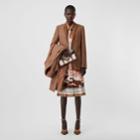 Burberry Burberry Mariner Print Pleated Cady Skirt, Size: 02, Brown
