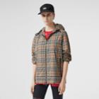 Burberry Burberry Vintage Check Recycled Polyester Hooded Jacket, Size: 14, Beige