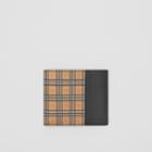 Burberry Burberry Small Scale Check And Leather Id Wallet, Yellow