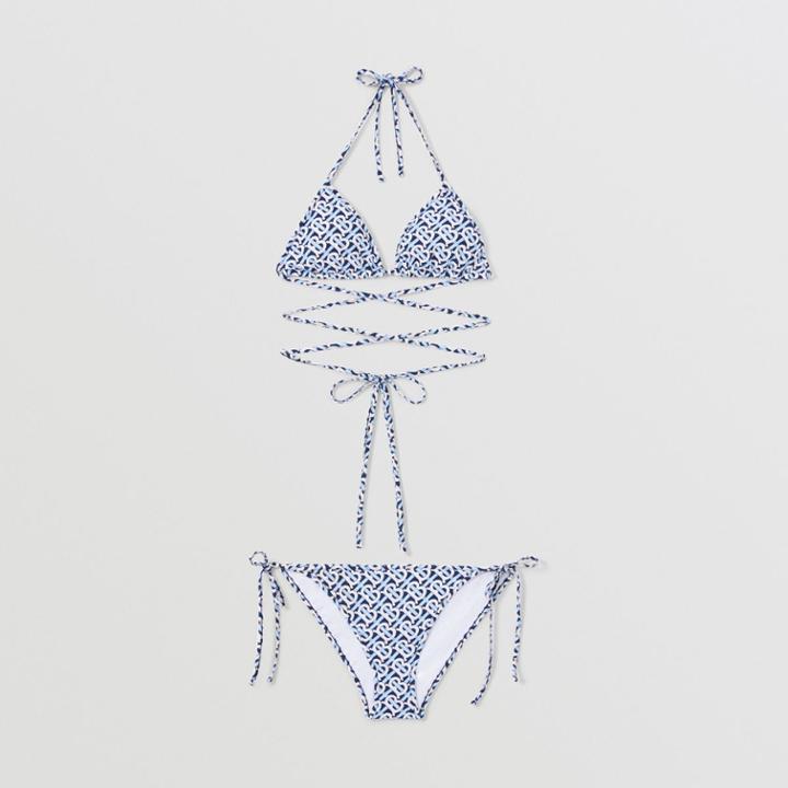 Burberry Burberry Monogram Print Triangle Bikini