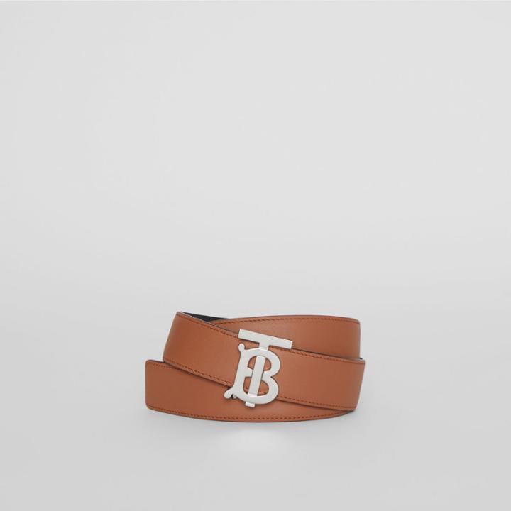 Burberry Burberry Reversible Monogram Motif Leather Belt, Brown