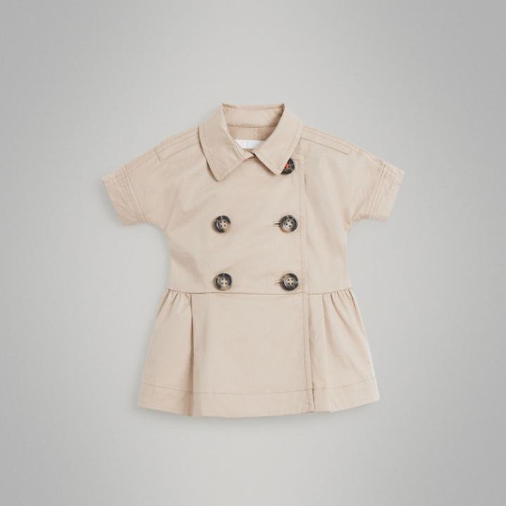 Burberry Burberry Childrens Stretch Cotton Trench Dress, Size: 12m, Yellow