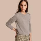 Burberry Burberry Check-knit Wool Cashmere Sweater, Size: Xl, Grey