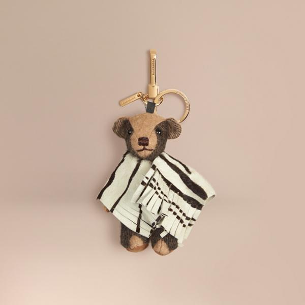 Burberry Thomas Bear Charm In Calfskin Poncho