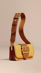 Burberry Burberry The Buckle Bag In Alligator And Leather, Yellow