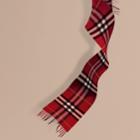 Burberry Burberry The Mini Classic Check Cashmere Scarf, Size: Os, Red